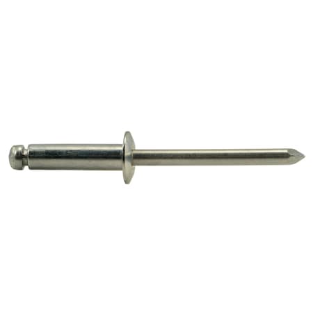 Midwest Fastener Blind Rivet, Dome Head, 3/16 in Dia., 1/2 in L, 18-8 Stainless Steel Body, 50 PK 53964